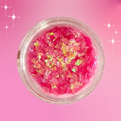 Flakes Holographic Soft Pink