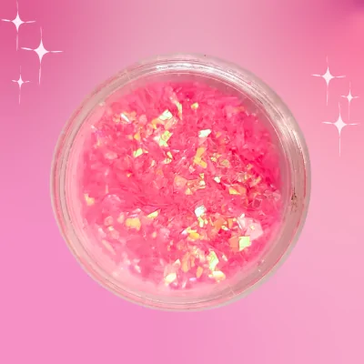 Flakes Holographic Neon Pink