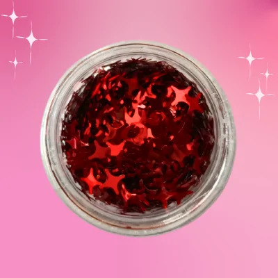 Stars Holographic Radiant Red