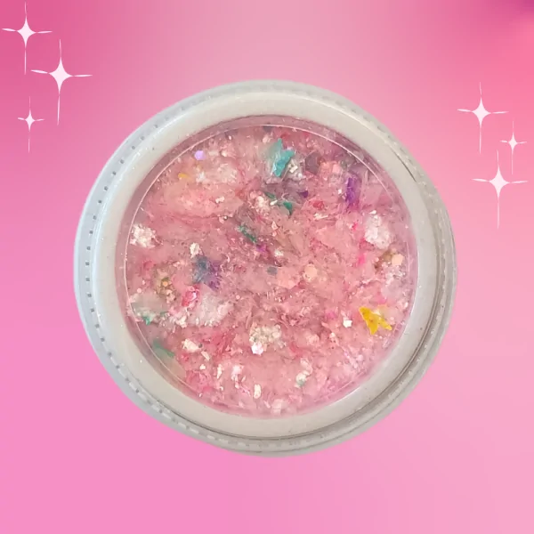 Flakes Dreams Holographic Galaxy Pink